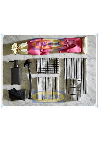 Beyaz Koyu Gri Kurulama Bezi, 45x60 cm, 4'lü Pamuk Set indirimleri