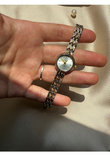 Retro Minimal Hasır Kordon Vintage Kadın Kol Saati Yuvarlak indirimleri