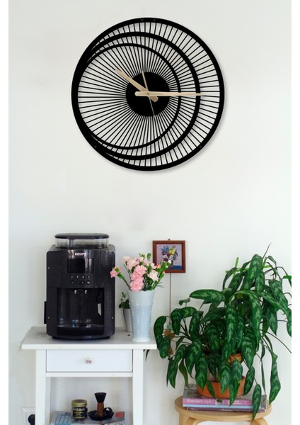 Dekoratif Siyah Metal Duvar Saati 60X60CM indirimleri