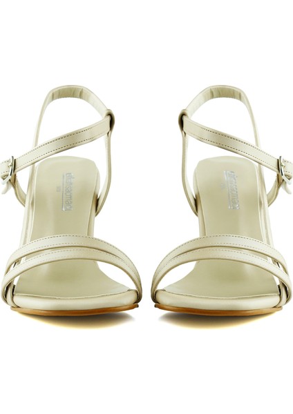 Roseline Ten Saten Önü Arkası Açık Bantlı Tokalı Kadeh Topuklu Abiye Ayakkabı indirimleri