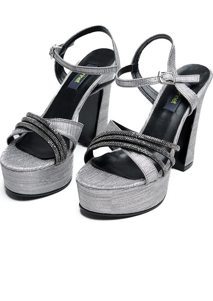 Bilekten Bantlı Taşlı Platformlu Kadın Topuklu Ayakkabı fiyatları