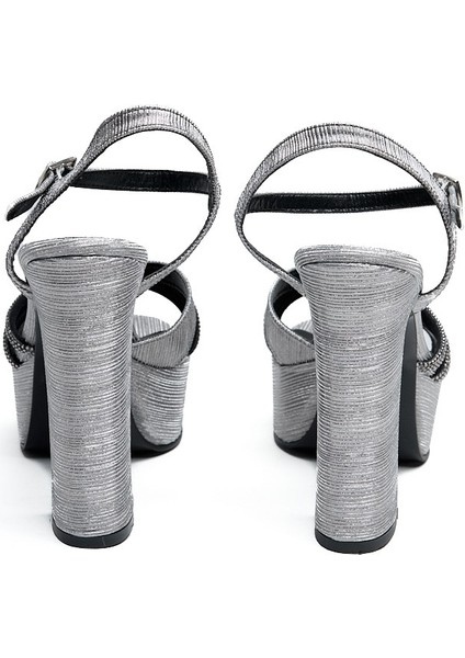 Bilekten Bantlı Taşlı Platformlu Kadın Topuklu Ayakkabı fırsatları