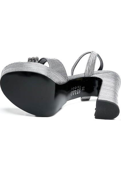 Bilekten Bantlı Taşlı Platformlu Kadın Topuklu Ayakkabı indirimleri