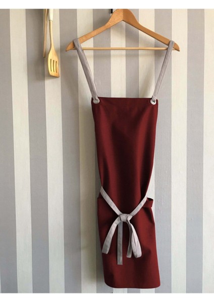 Şık Bordo Tasarım Önlük, Rahat ve Modern Kullanım İçin, 155x220, Pamuk Polyester
