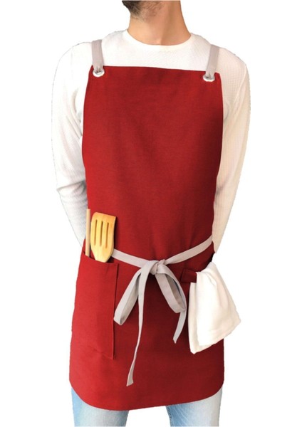 Kırmızı Önlük, 155x220, Pamuk Polyester, Şık ve Kullanışlı Mutfak Aksesuarı modelleri