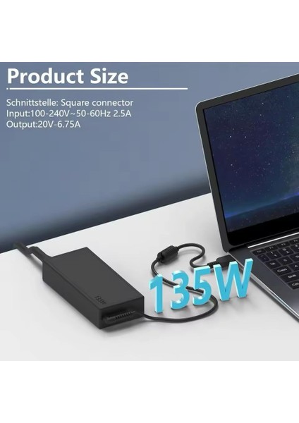 Lenovo Ideapad Gaming 3-15ARH05 82EY Uyumlu Notebook Adaptör 20V 6.75A 135W fiyatları