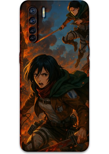 Oppo A91 Uyumlu Anime Desenli Telefon Kılıfı + Ekran Koruyucu - 5744