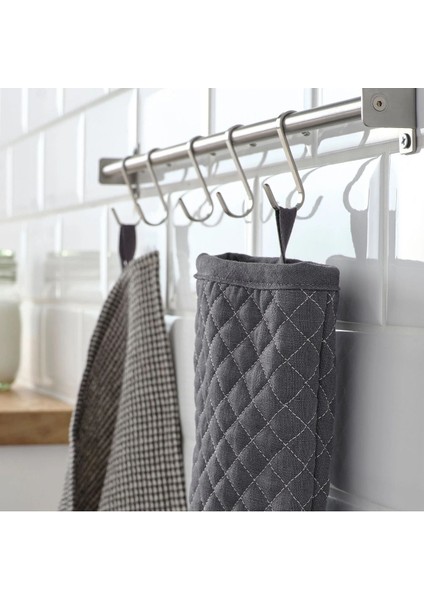 Gri Mutfak Eldiveni, 33 cm, dayanıklı keten, şık tasarım indirimleri