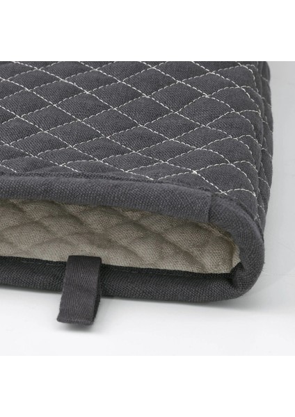 Gri Mutfak Eldiveni, 33 cm, dayanıklı keten, şık tasarım