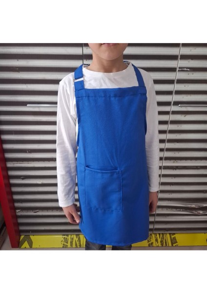 Sevimli çocuk mutfak önlüğü, 3-7 yaş uyumlu, şık ve kullanışlı, pamuk malzeme, mavi renk fırsatları