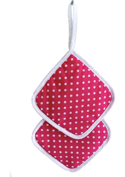 Fuşya Mutfak Seti: Su Geçirmez Önlük, Isı Yalıtımlı Eldiven ve Tutaç, 50x70 cm