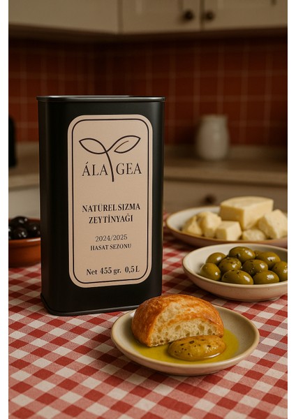 Ala Gea Soğuk Sıkım Naturel Sızma Premium Zeytinyağı 2024/2025 Hasat Sezonu 05 Lt