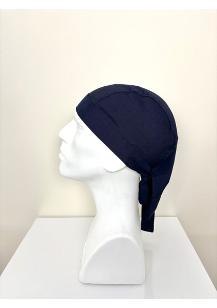 Lacivert Aşçı Kep ve Bandana Seti, 21 cm, Polyester, Şık ve rahat kullanım