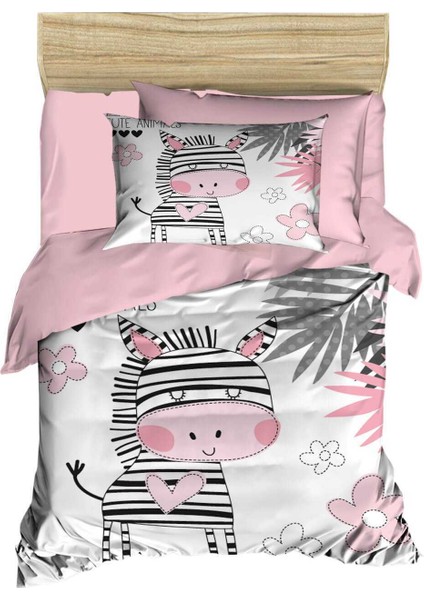 Dijital Baskılı 3d Pamuklu Yenidoğan Bebek Nevresim Takımı Baby Zebra