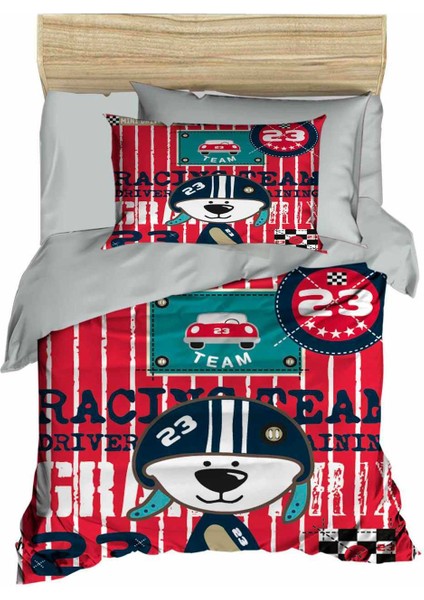 Yenidoğan Erkek Bebek Nevresim Takımı &#37;100 Pamuklu Racing Team