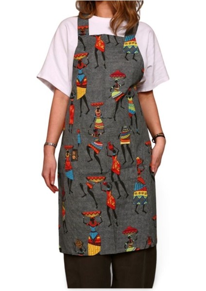 Çok Renkli Pamuk Polyester Apron, 96x65 cm, şık ve dayanıklı mutfak gereci fırsatları