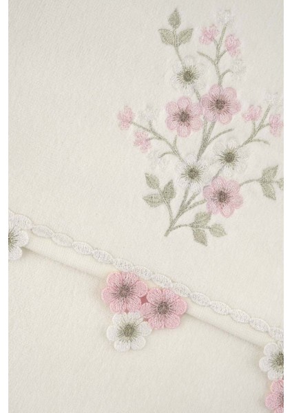 Krem renk nakışlı havlu 30x50, şık ve kaliteli pamuklu ürün fiyatları