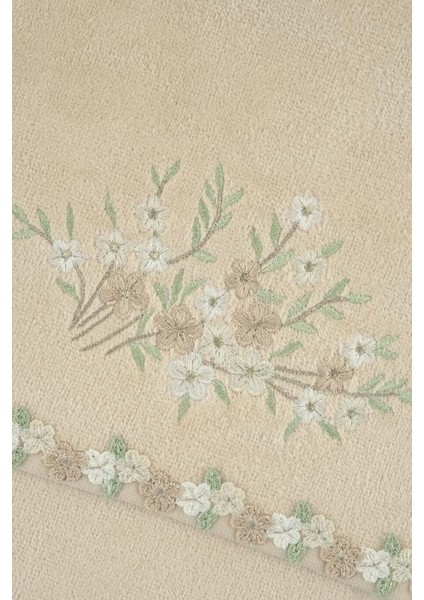 Kadife Çeyiz Havlusu, Bej, 30x50, şık ve yumuşak dokulu ürün fiyatları