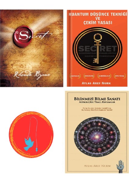 The Secret - Sır Rhonda Byrne + Kuantum Düşünce Tekniği ve Çekim Yasası + Bilinmezi Bilme Sanatı + Uçan Kuş Ayraç (Bu Set Yeni ve Eski Kitaplardan Oluşmaktadır)