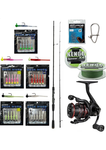Yekoutdoor Hookworm Lrf Seti Okuma Epixor Ultra Light Game 213CM 1-8gr Olta Kamışı&okuma Ceymar Hd CHD-2500A 7+1bb Olta Makinesi