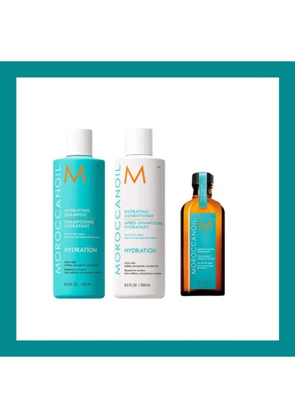 Hydrating Shampoo 250 ml +Kream 250M +Argan Yağı 100 ml