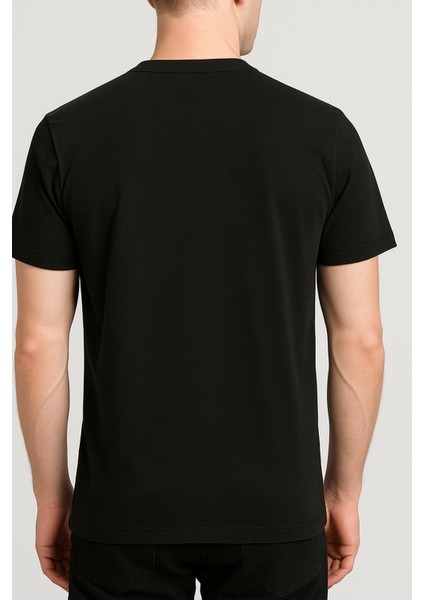 Erkek Siyah Bisiklet Yaka Regular Fit Basic Tişört C1T0N2O2 fiyatları