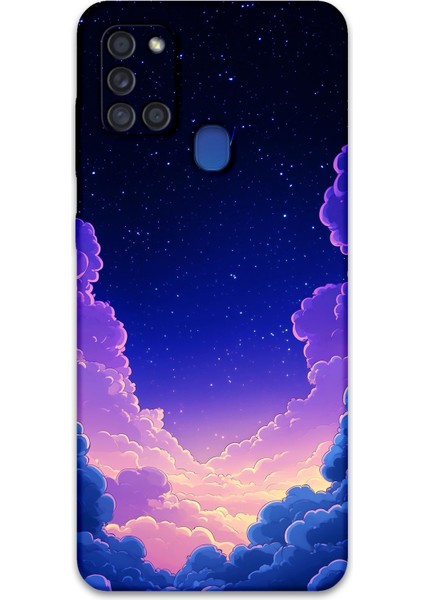 Galaxy A21S Uyumlu Uzay Desenli Telefon Kılıfı + Ekran Koruyucu - 5867