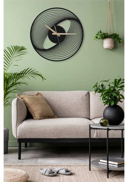 Dekoratif Siyah Metal Duvar Saati 60X60CM fiyatları