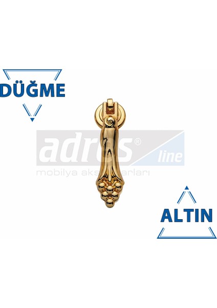 Üzümlü Sallama Düğme 4'lü Altın