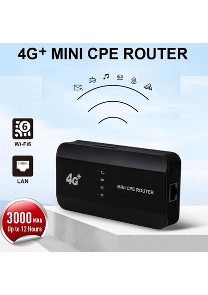 4g Mini Cpe Router, Sim Kart Yuvası ile C Tipi Şarjlı, Gigabit Ethernet Yönlendirici RJ45 Portulu
