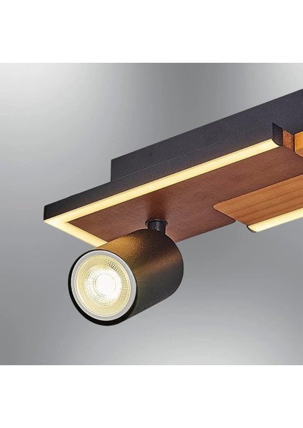 1419-2 2 Spotlu Plafonyer Meşe