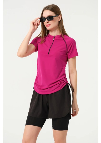 Hızlı Kuruyan Kumaş Yarım Kol Şortlu Yüzücü Mayo 24156 modelleri