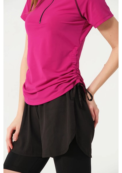 Hızlı Kuruyan Kumaş Yarım Kol Şortlu Yüzücü Mayo 24156 indirimleri