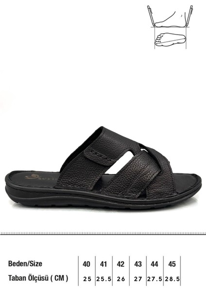 Hakiki Gerçek Deri Erkek Terlik Hafif Terlik Deri G Şır Siyah fiyatları