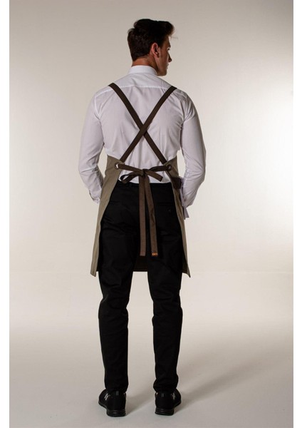 Haki Kanvas Askılı Önlük, Kafe ve Restoranlar için Şık ve Dayanıklı 70x100 Boyut fırsatları