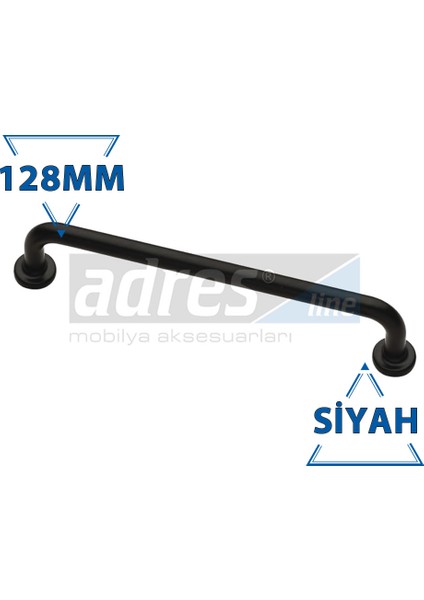 Aslı Kulp 4'lü 128mm Siyah