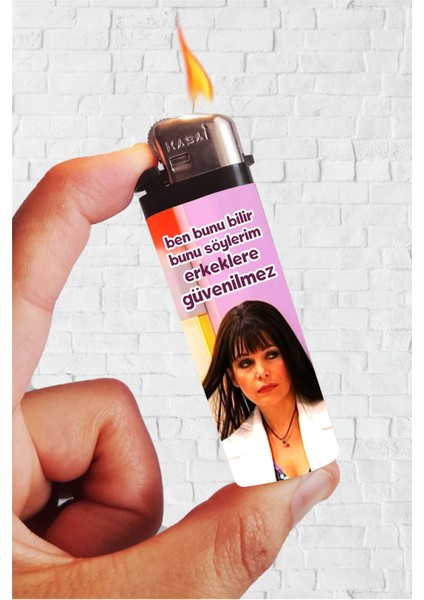 Çakmak Erkeklere Güvenilmez Avrupa Yakası Fatoş Klasik Baskılı Çakmak