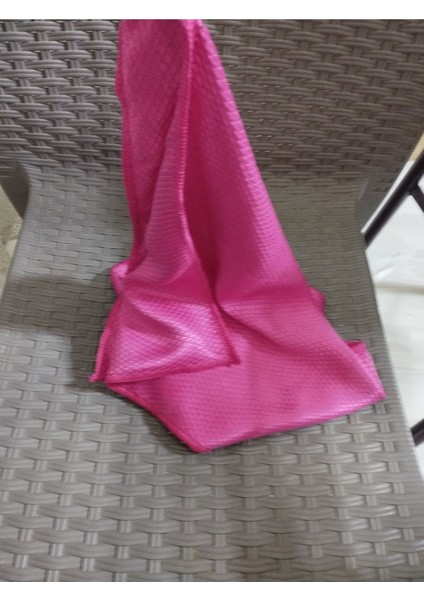 Fuşya baklava desenli cam bezi, çiftli set, 40x40 cm, 2 adet