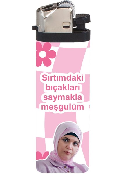 Çakmak Sırtımdaki Bıçak Nilay Baskılı Klasik Çakmak