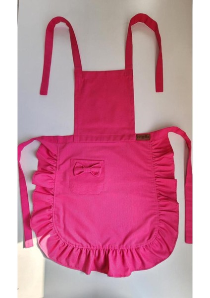 Fırfırlı keten bohem mutfak önlüğü, şık ve rahat kullanım sağlar, çok renkli.