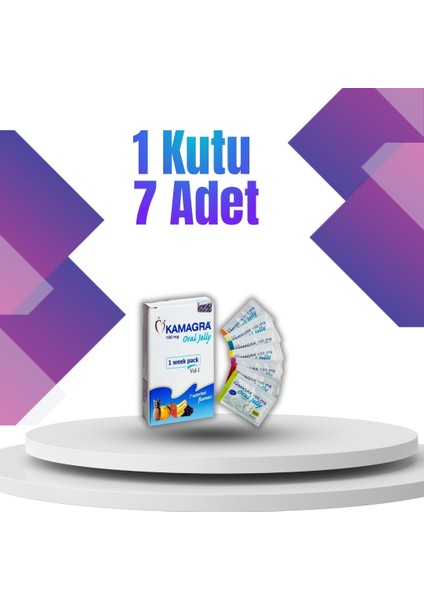 KAMAGRA_100 Jel 1 Kutu(7 Adet) Etki Garantili Orijinal 100 Mg Jel Kamağrâ Jel