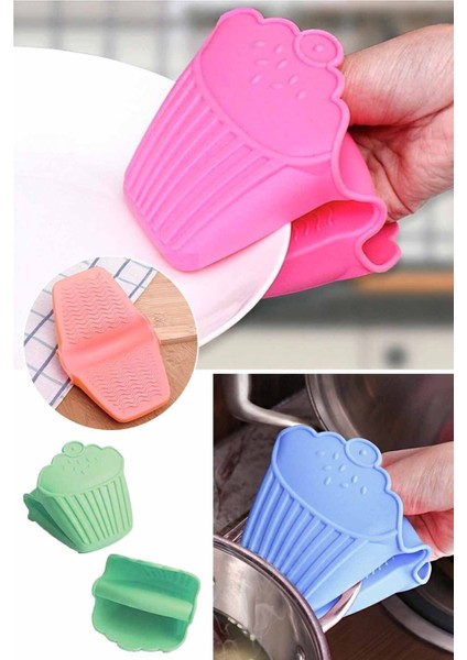 Renkli cupcake şekilli fırın eldiveni, şık ve kullanışlı, 100x100, plastik, turuncu fiyatları