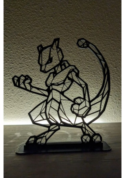 Mewtwo Modeli Dekoratif Biblo | Masaüstü Ev Oda Dekorasyonu | Pokemon Tablo | Wall Art Tablo Mewtwo