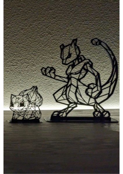 Mewtwo Modeli Dekoratif Biblo | Masaüstü Ev Oda Dekorasyonu | Pokemon Tablo | Wall Art Tablo Mewtwo modelleri