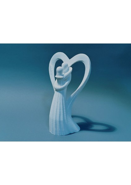 Kalp Içinde Dans Eden Çift Figür - Romantik Ev Dekorasyonu