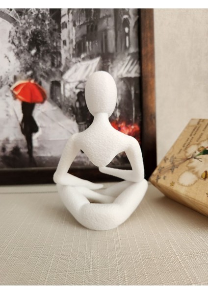 Yoga Yapan Iskandinav Tarzı Biblo Heykel Figür Dekor Dekorasyon 3D 3 Boyutlu Altındal Home fırsatları