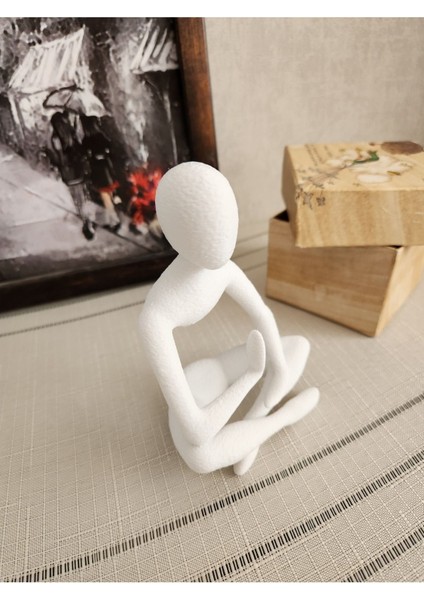 Yoga Yapan Iskandinav Tarzı Biblo Heykel Figür Dekor Dekorasyon 3D 3 Boyutlu Altındal Home indirimleri