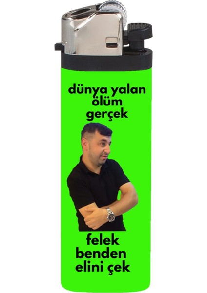 Çakmak Dünya Yalan Ölüm Gerçek Baskılı Klasik Çakmak