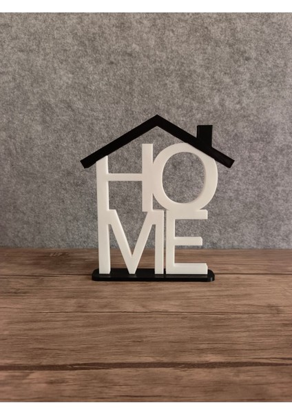Çatılı Home Yazılı Dekoratif Obje - Biblo - Dekor modelleri