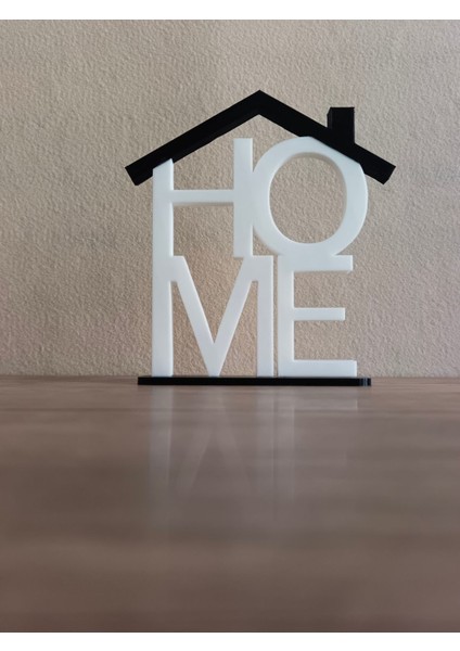 Çatılı Home Yazılı Dekoratif Obje - Biblo - Dekor